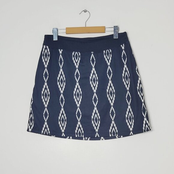 Segments Luxe Skorts Black & White Geometric Print Mini Skirt Built-in Shorts M - Picture 1 of 8